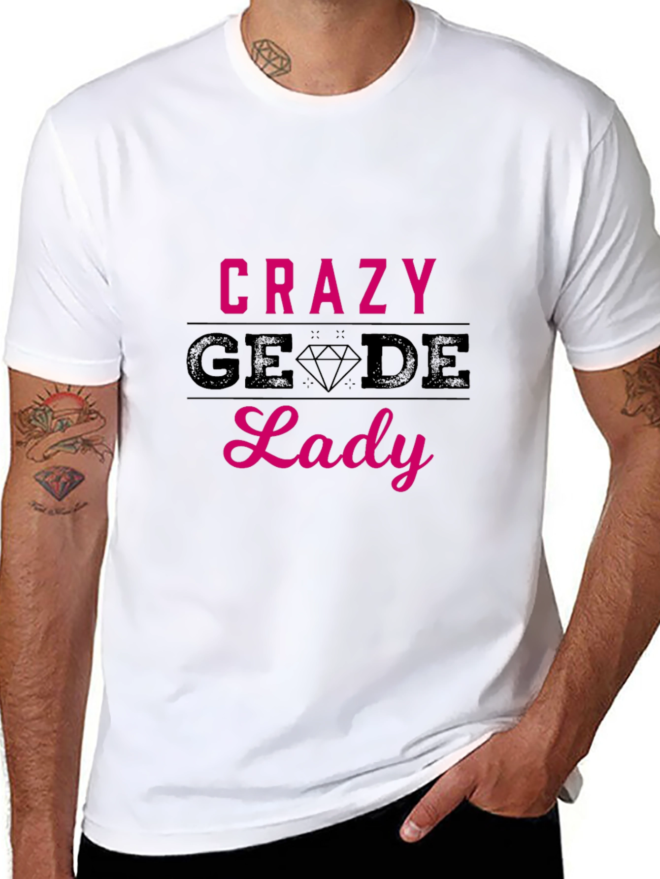 Camiseta Negra Crazy Geode Lady
