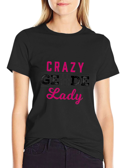 Camiseta Negra Crazy Geode Lady