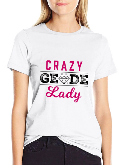 Camiseta Negra Crazy Geode Lady