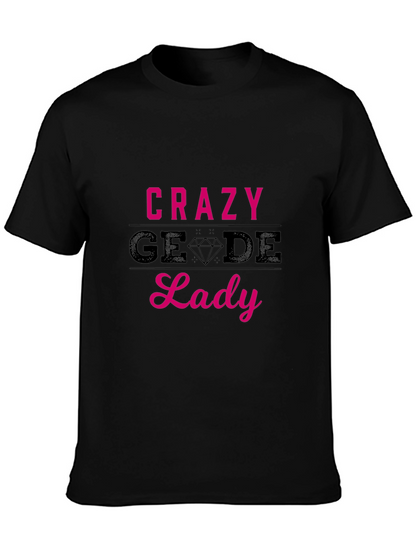 Camiseta Negra Crazy Geode Lady