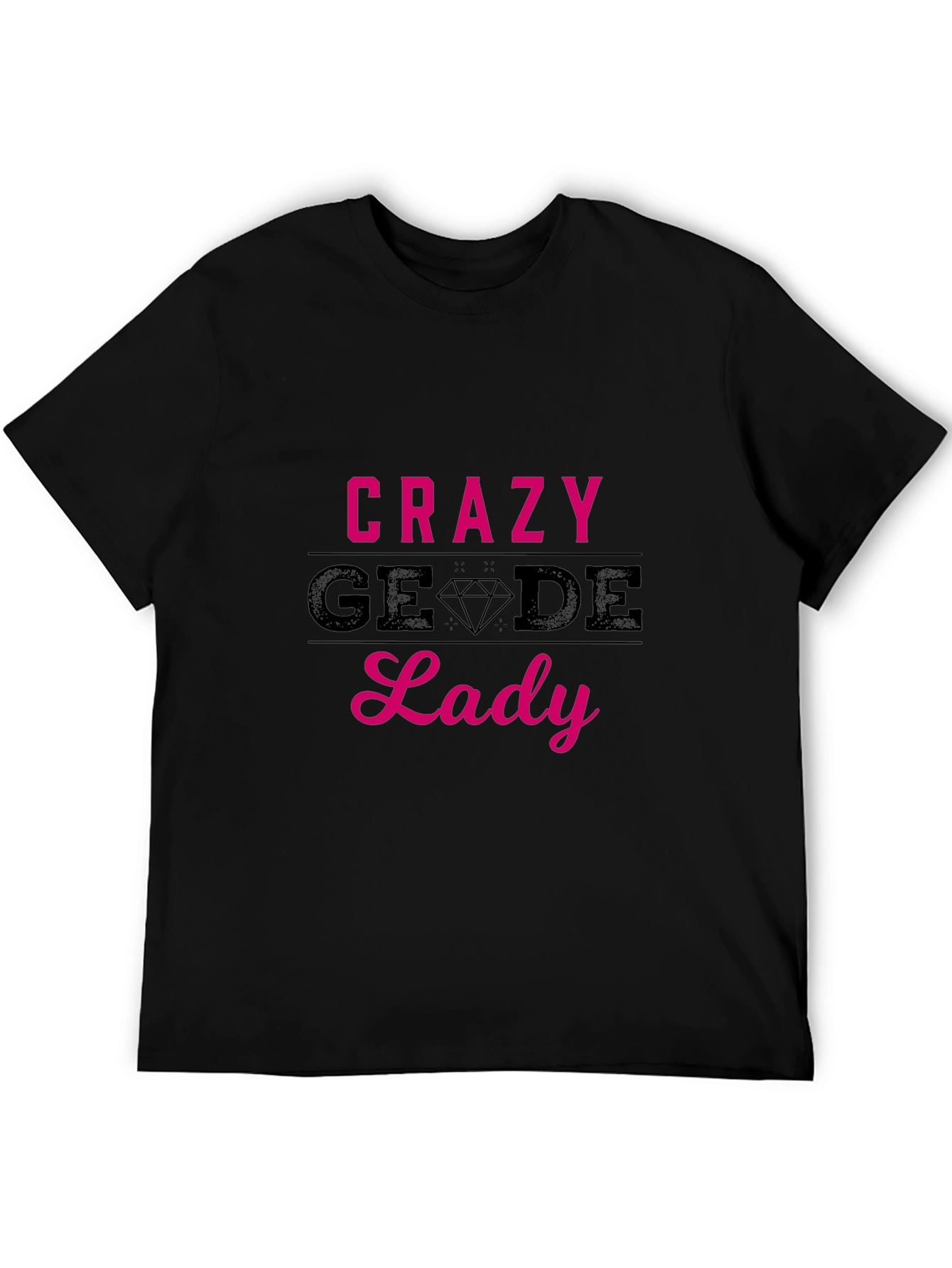 Camiseta Negra Crazy Geode Lady