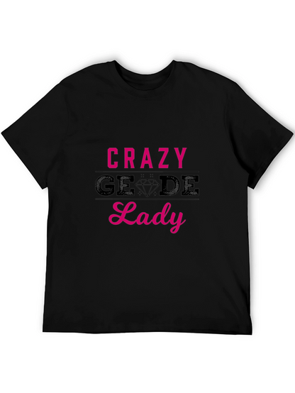 Camiseta Negra Crazy Geode Lady