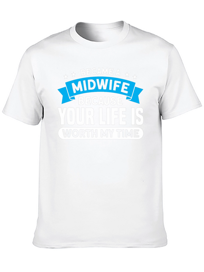 Camiseta Negra: Midwife - Tu Vida Vale Mi Tiempo