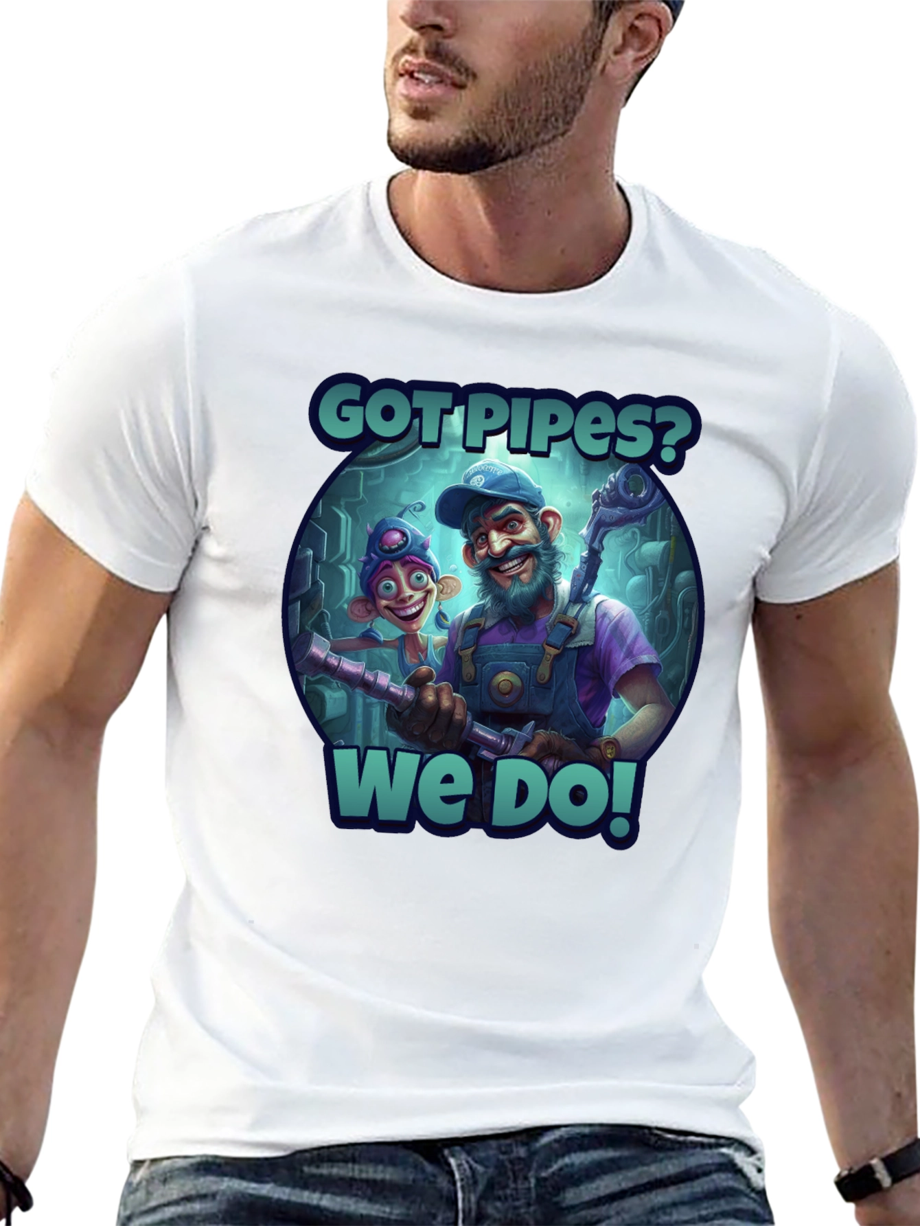 Camiseta Negra Got Pipes?