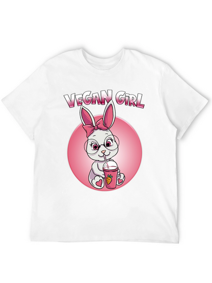 Camiseta Negra Chica Vegana Conejita
