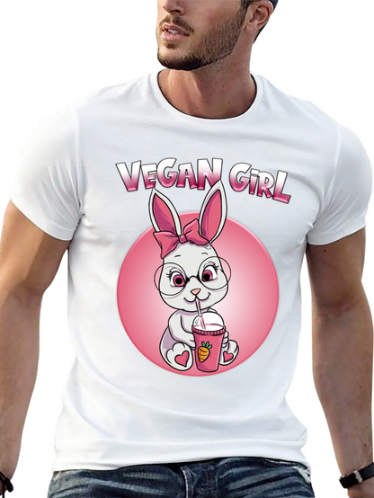 Camiseta Negra Chica Vegana Conejita