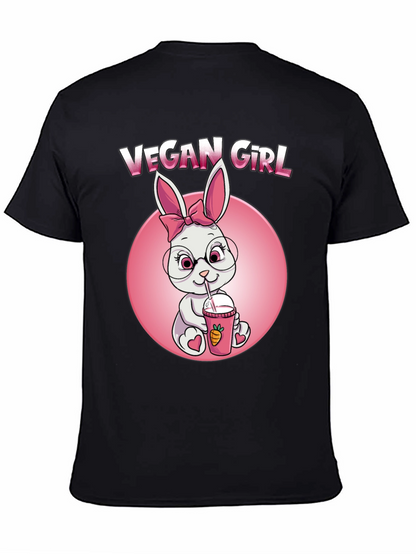 Camiseta Negra Chica Vegana Conejita