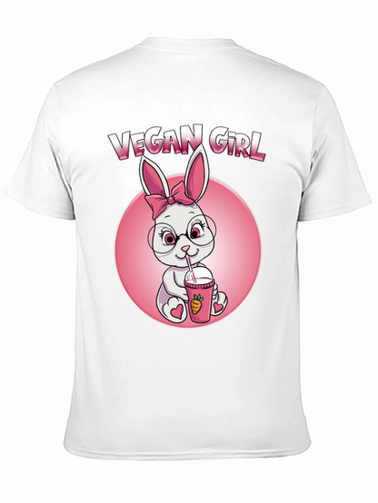 Camiseta Negra Chica Vegana Conejita