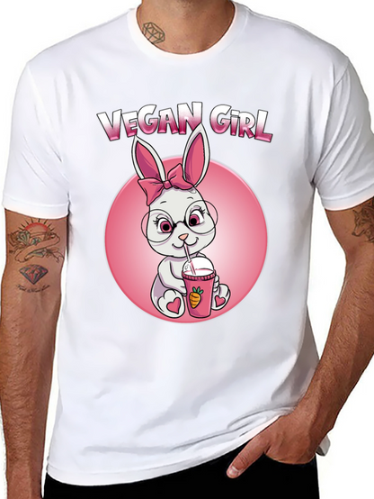 Camiseta Negra Chica Vegana Conejita