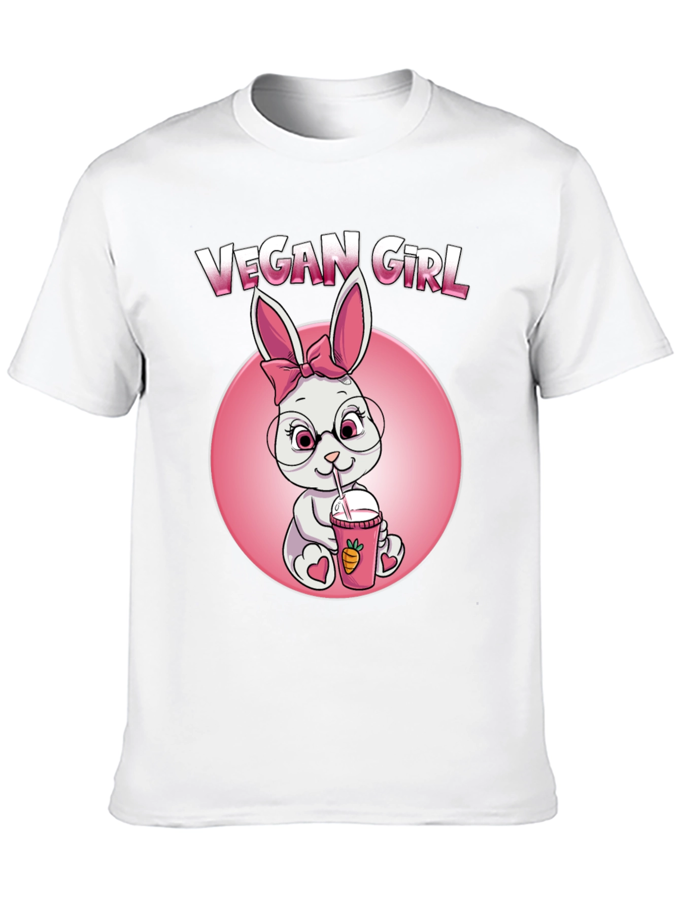 Camiseta Negra Chica Vegana Conejita
