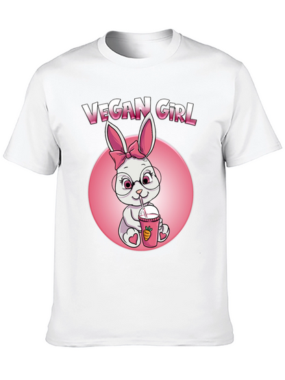 Camiseta Negra Chica Vegana Conejita