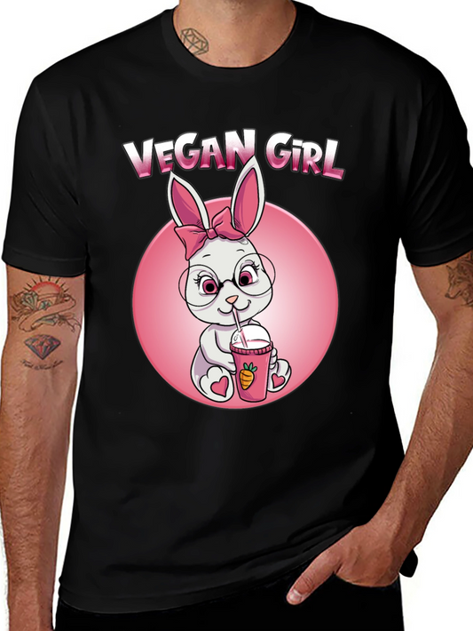 Camiseta Negra Chica Vegana Conejita