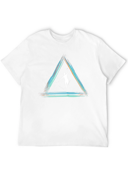 Camiseta Negra con Diseño de Equilibrio Artístico