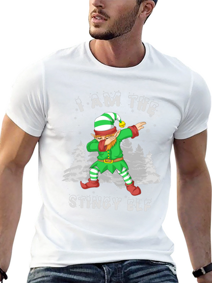 Camiseta Hombre Elfo Tacaño Dabbing Navideño