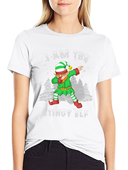 Camiseta Hombre Elfo Tacaño Dabbing Navideño