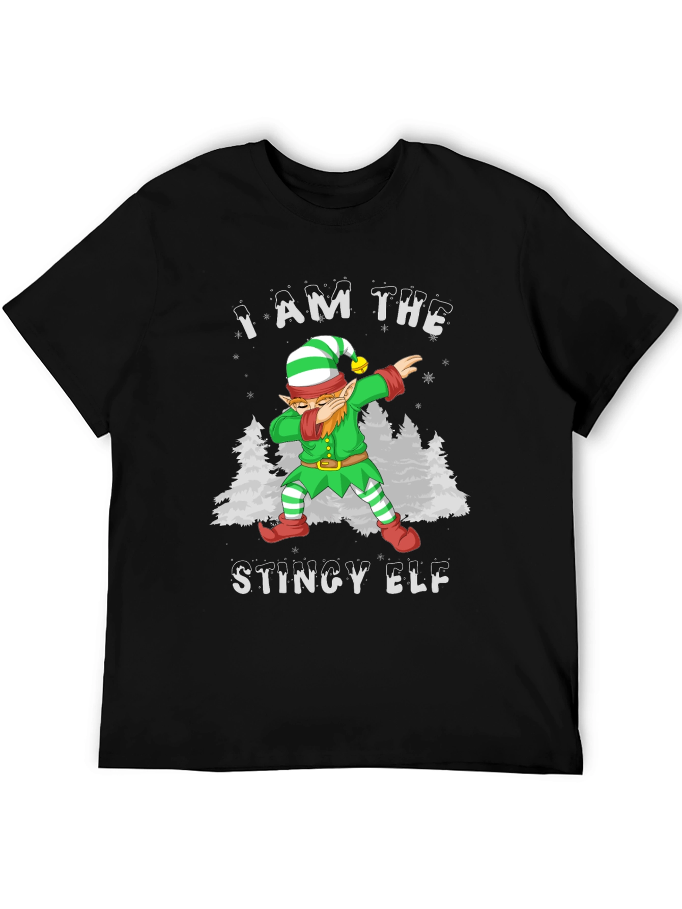 Camiseta Hombre Elfo Tacaño Dabbing Navideño