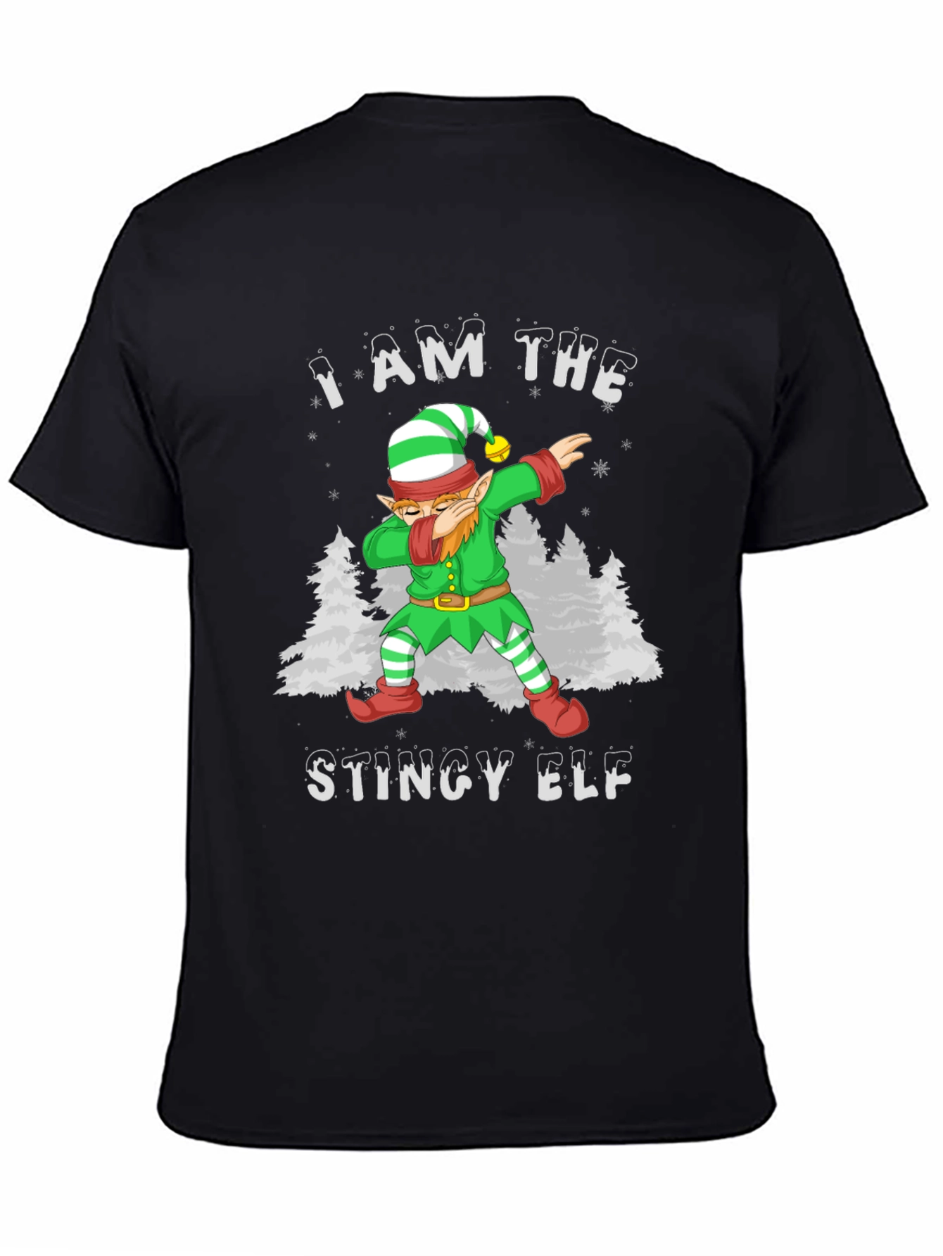 Camiseta Hombre Elfo Tacaño Dabbing Navideño