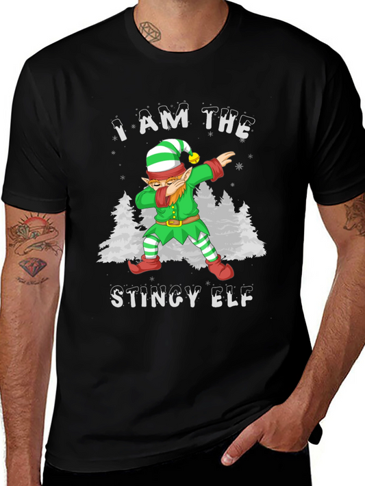 Camiseta Hombre Elfo Tacaño Dabbing Navideño