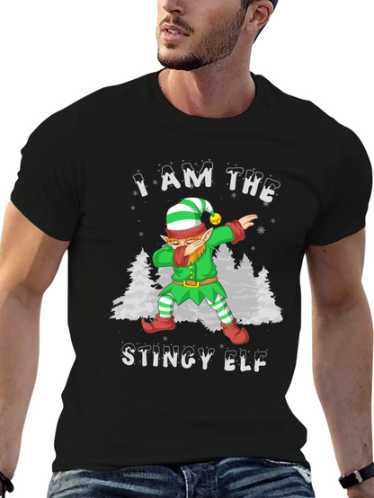 Camiseta Hombre Elfo Tacaño Dabbing Navideño