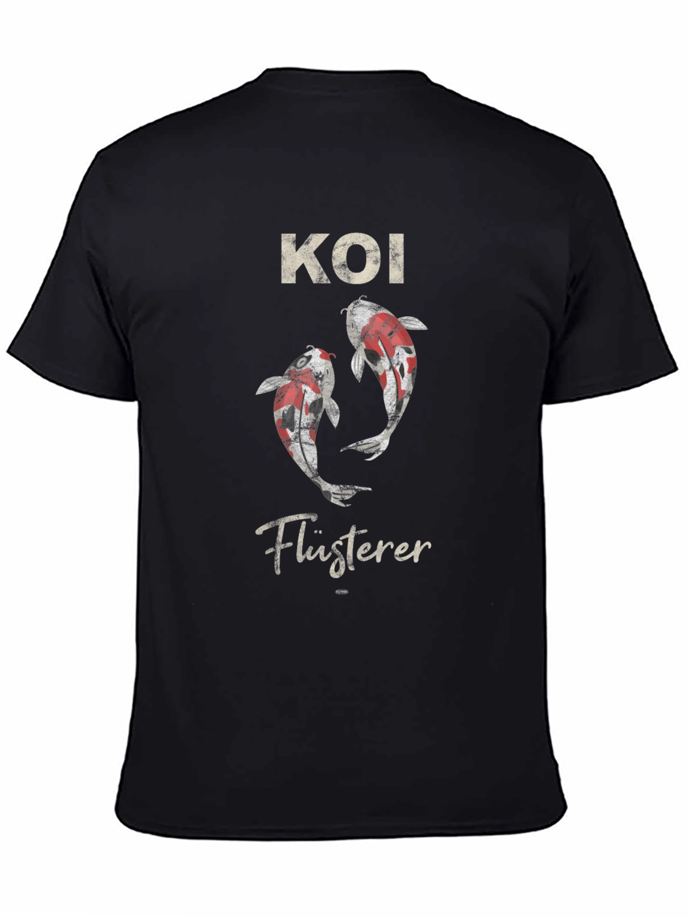 Camiseta Negra con Diseño de Koi