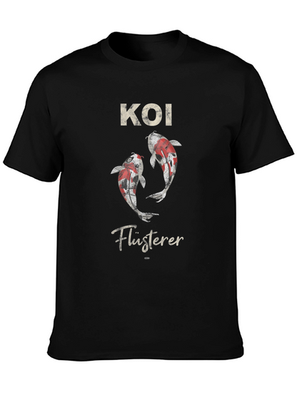 Camiseta Negra con Diseño de Koi