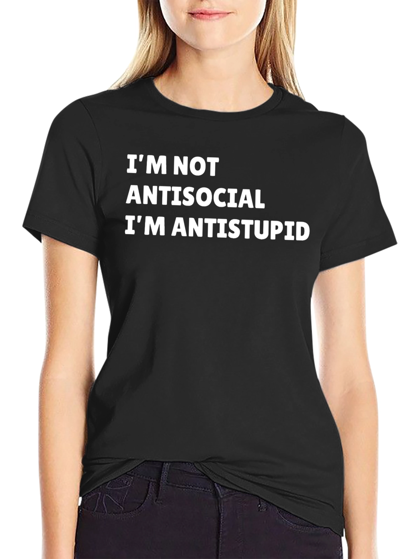 Camiseta Negra Anti-Estupidez