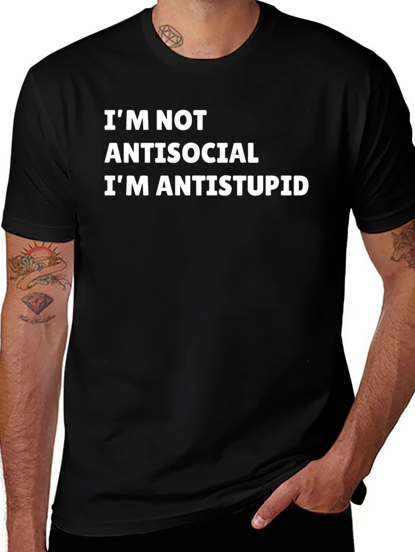 Camiseta Negra Anti-Estupidez