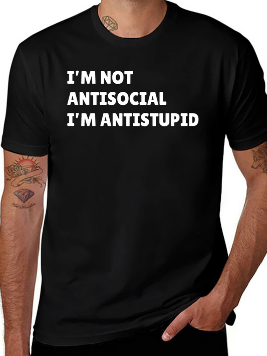 Camiseta Negra Anti-Estupidez