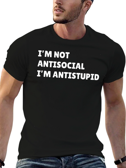 Camiseta Negra Anti-Estupidez