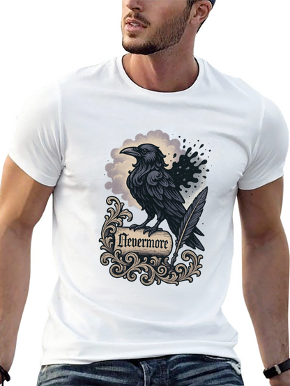Camiseta Negra Cuervo Nevermore Gótica
