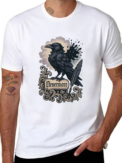 Camiseta Negra Cuervo Nevermore Gótica
