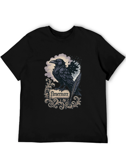 Camiseta Negra Cuervo Nevermore Gótica