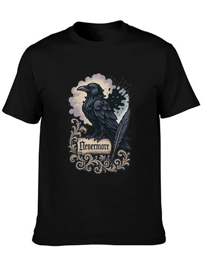 Camiseta Negra Cuervo Nevermore Gótica