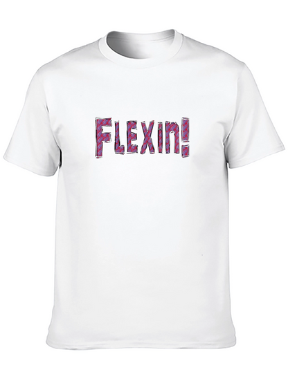Camiseta Negra Flexin! Diseño Atrevido y Cómoda