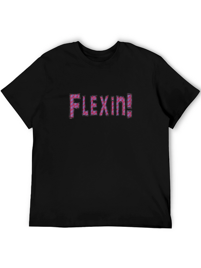Camiseta Negra Flexin! Diseño Atrevido y Cómoda
