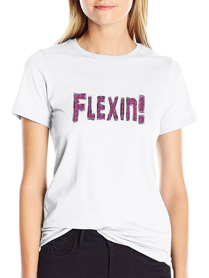 Camiseta Negra Flexin! Diseño Atrevido y Cómoda