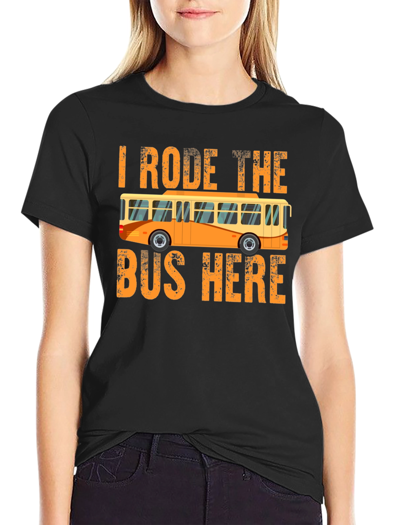 Camiseta I Rode the Bus Here - Diseño divertido
