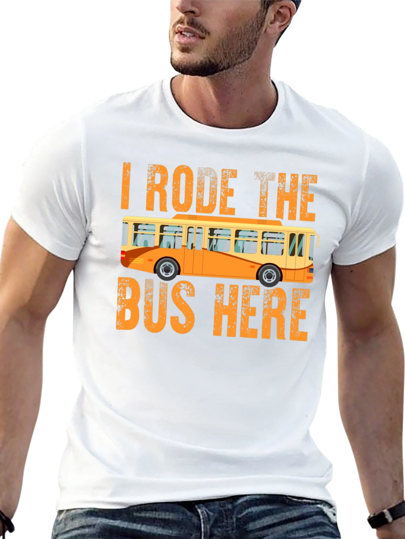Camiseta I Rode the Bus Here - Diseño divertido