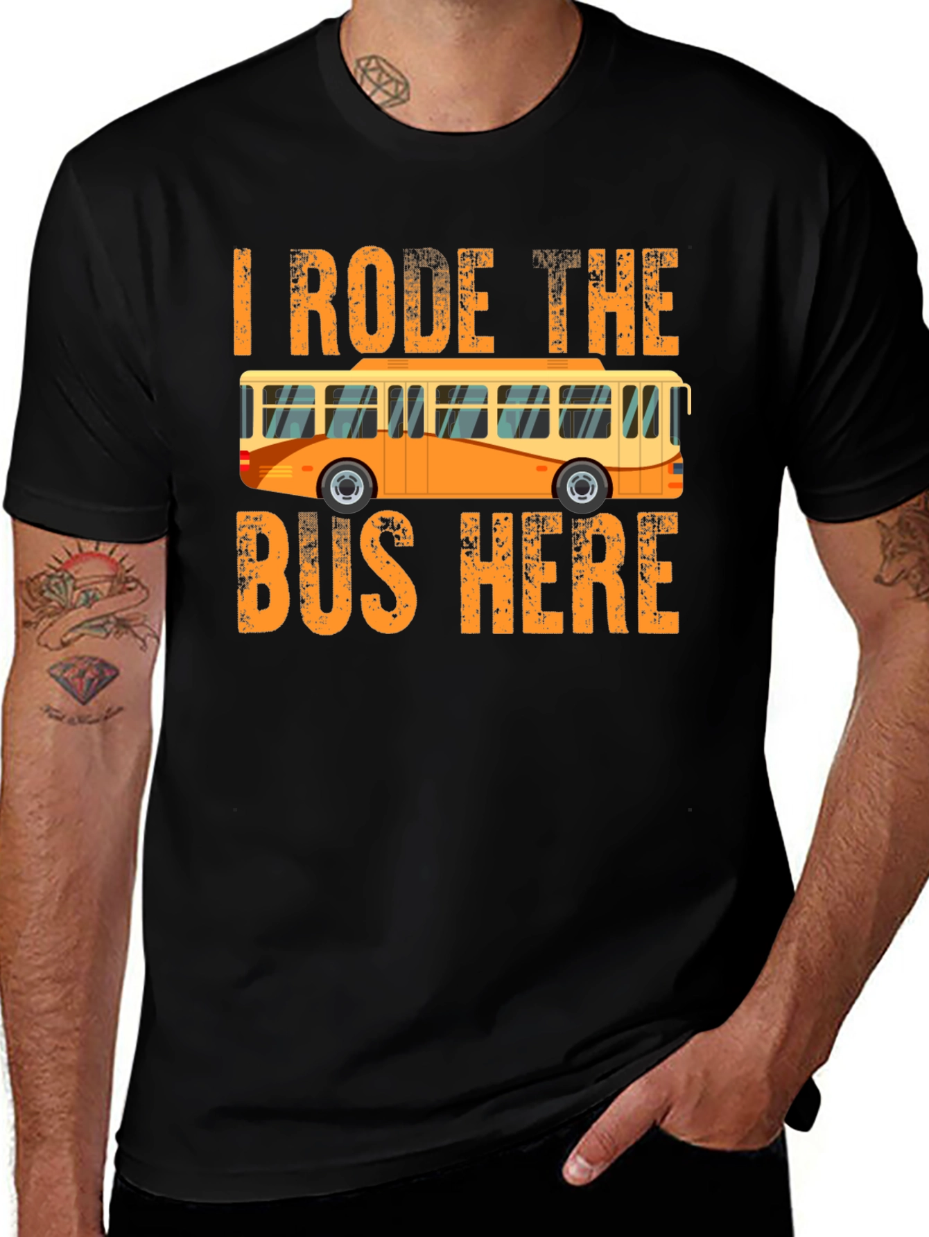 Camiseta I Rode the Bus Here - Diseño divertido