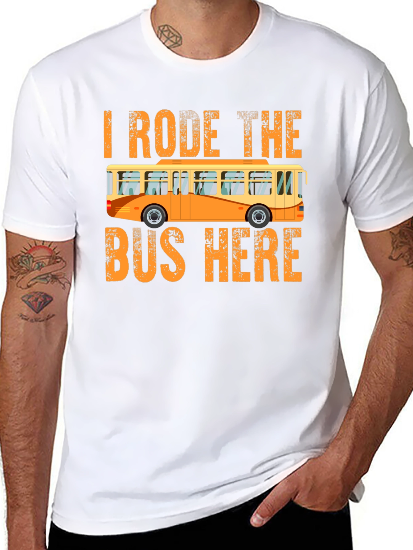 Camiseta I Rode the Bus Here - Diseño divertido