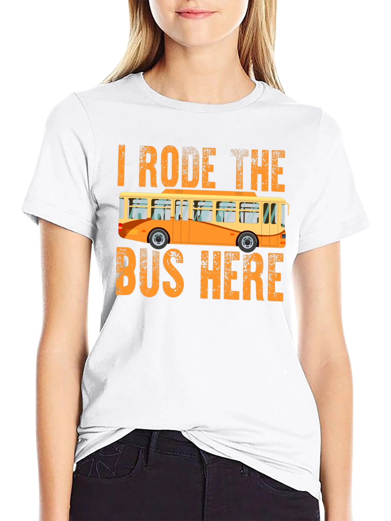 Camiseta I Rode the Bus Here - Diseño divertido