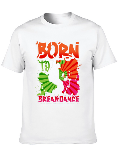 Camiseta Negra Born To Breakdance Urbana Hombre
