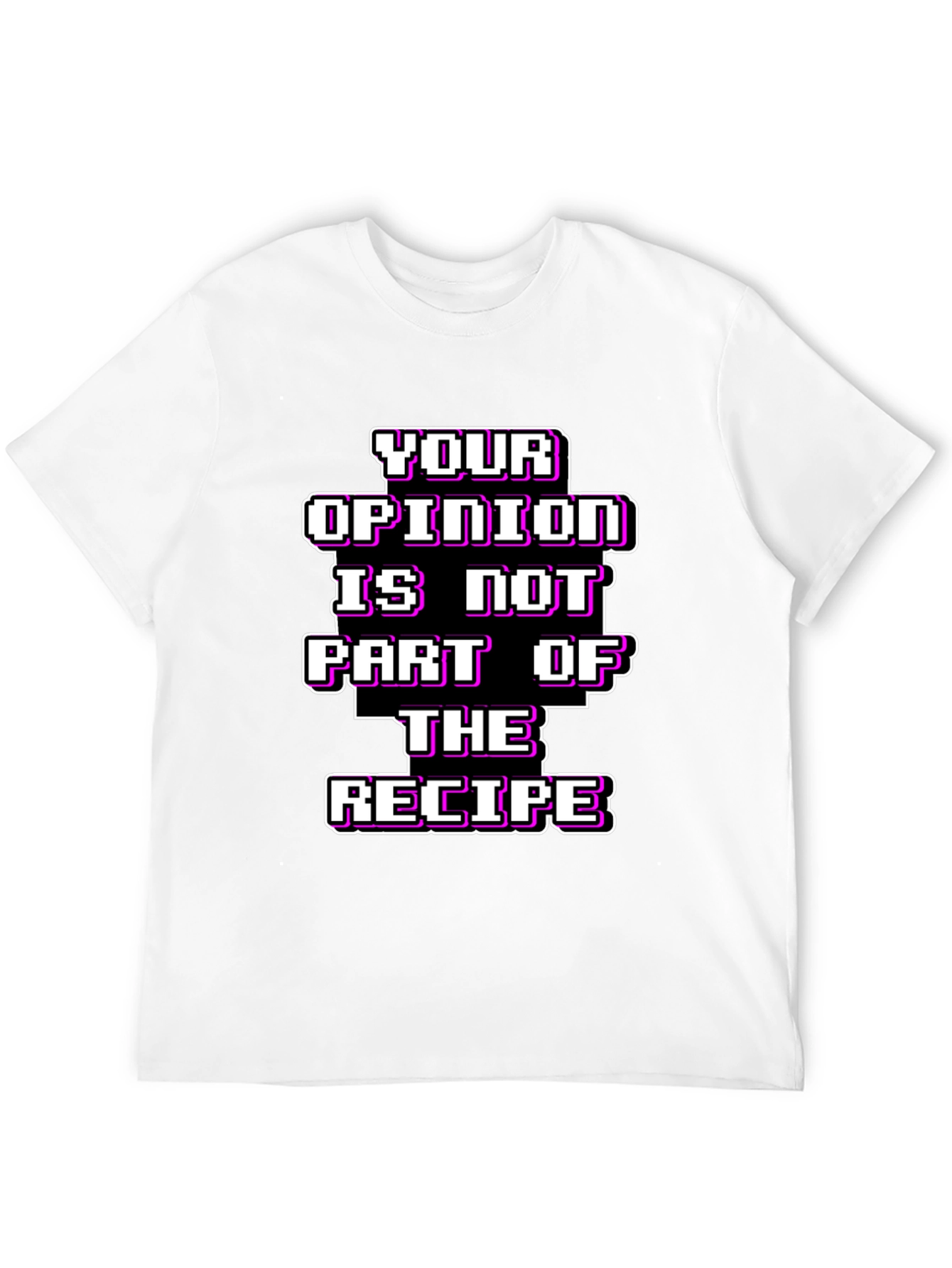 Camiseta Negra con Frase Graciosa Tu Opinión No