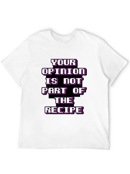 Camiseta Negra con Frase Graciosa Tu Opinión No