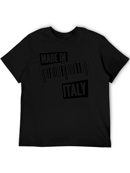 Camiseta Negra Made in Italy para Hombre