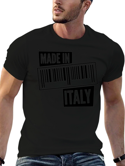 Camiseta Negra Made in Italy para Hombre
