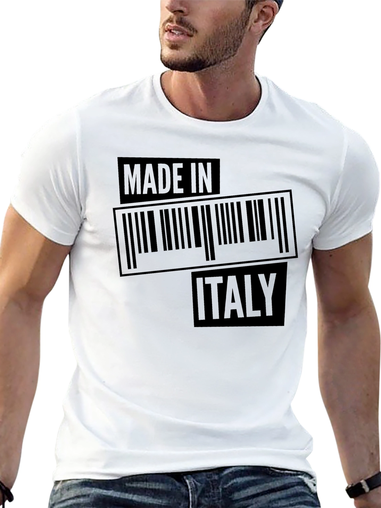 Camiseta Negra Made in Italy para Hombre