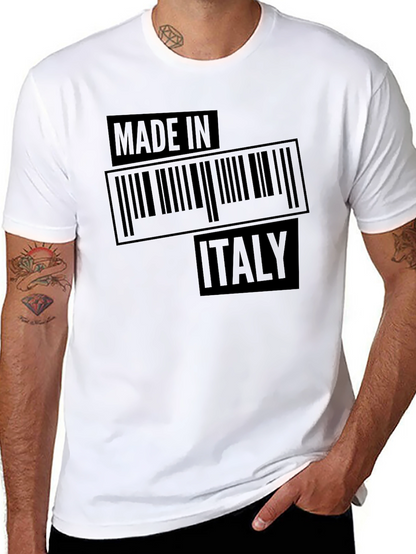 Camiseta Negra Made in Italy para Hombre