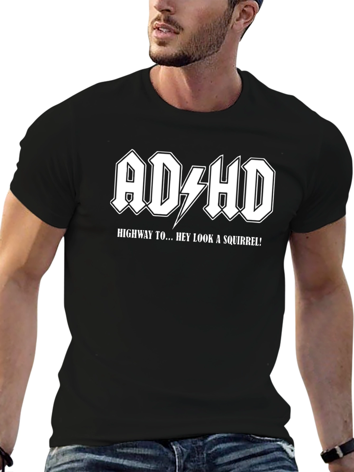 Camiseta ADHD Highway to... Hey Look a Squirrel!