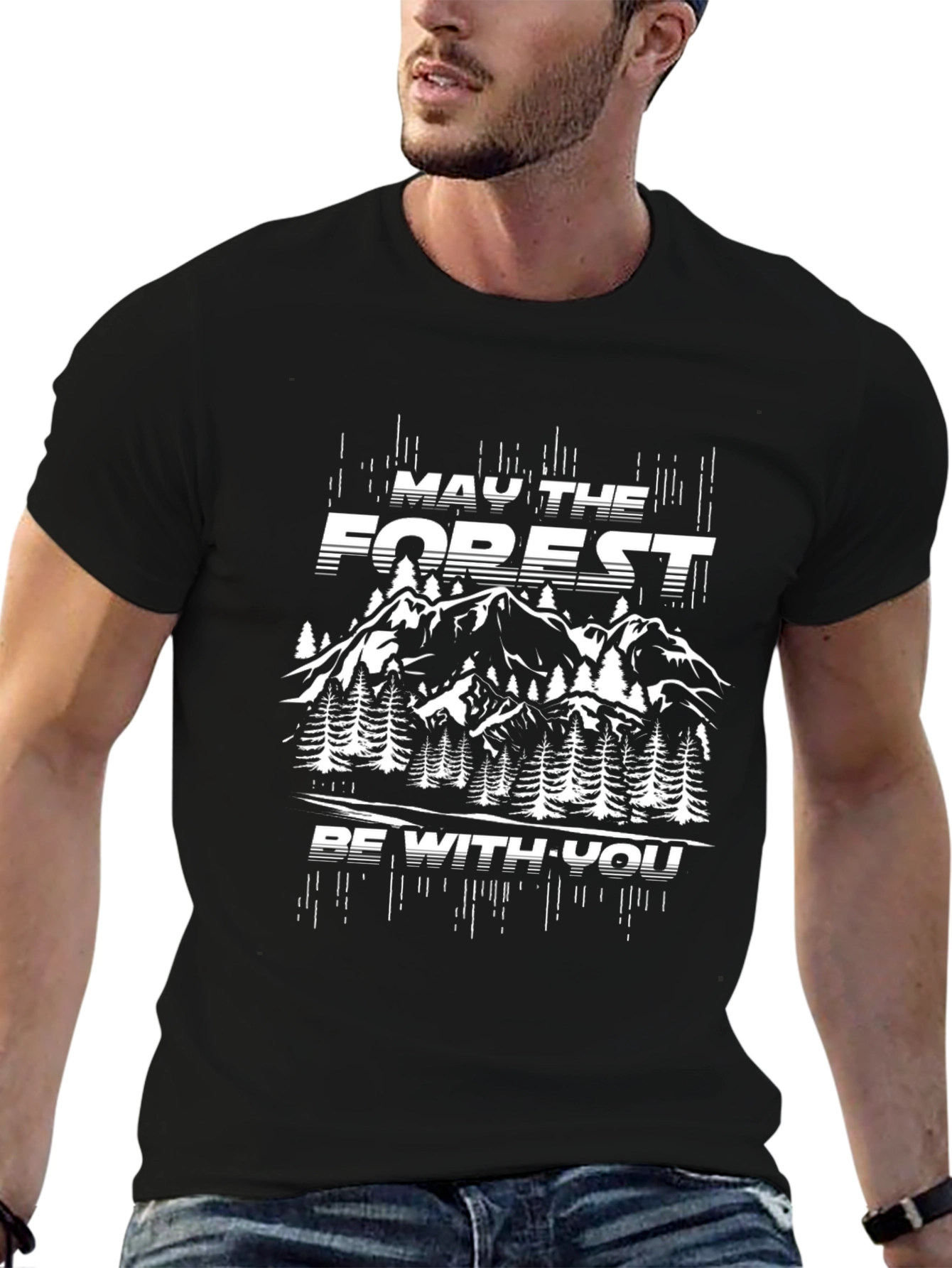 Camiseta Negra May the Forest Be With You